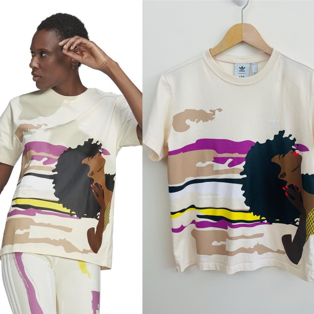 Adidas x Thebe Magugu Graphic T-Shirt, EUC